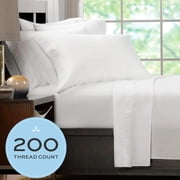 White Classic T-200 Heavy Weight Cotton/Poly Pillowcases, White, Standard, 24 Count
