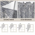 thumbnail image 5 of Paisley Swag Curtains for Kitchen/Bedroom/Living Room, Vintage Mediterranean Abstract Texture Gray Blue Scalloped Curtains 63 Inch Long, Window Swag Topper Curtains Valances 2 Panels Set 36"x63", 5 of 8