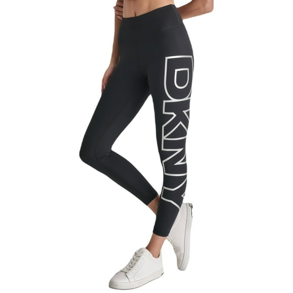 Legging Performance para Mujer DKNY Negro/Plateado Talle L