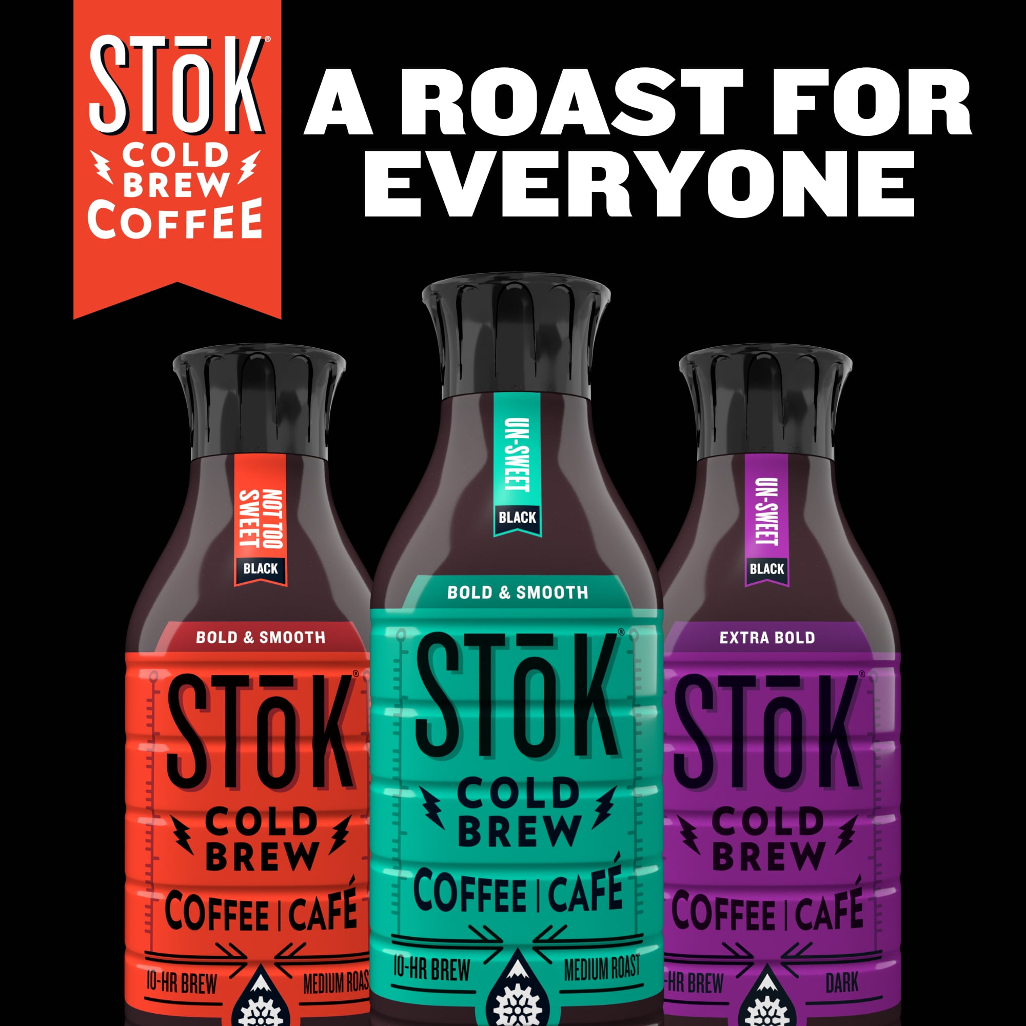 Stok Cold Brew Coffee, Black, Extra Bold