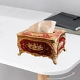 thumbnail image 3 of DOLITY Boîte à Mouchoirs Acrylique Rustique pour Bars Chambres Restaurants Or Rouge, 3 of 8