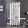 thumbnail image 2 of Decoreagy Stall 36x72in Shower Curtain,Watercolor Floral Shower Curtain Sets,Sage Green Orange Flowers Bathroom Curtains,Modern Minimalist  Bath Curtain, Waterproof Fabric with Hooks, 2 of 15