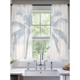 thumbnail image 2 of Summer Palm Tree Sheer Curtains 72 Inch Length 2 Panels Set, Farmhouse Botanical Tropical Plants Voile Window Treatment Rod Pocket Curtains Sheers Drapes for Bedroom/Living Room/Kitchen 52"x72"x2, 2 of 7