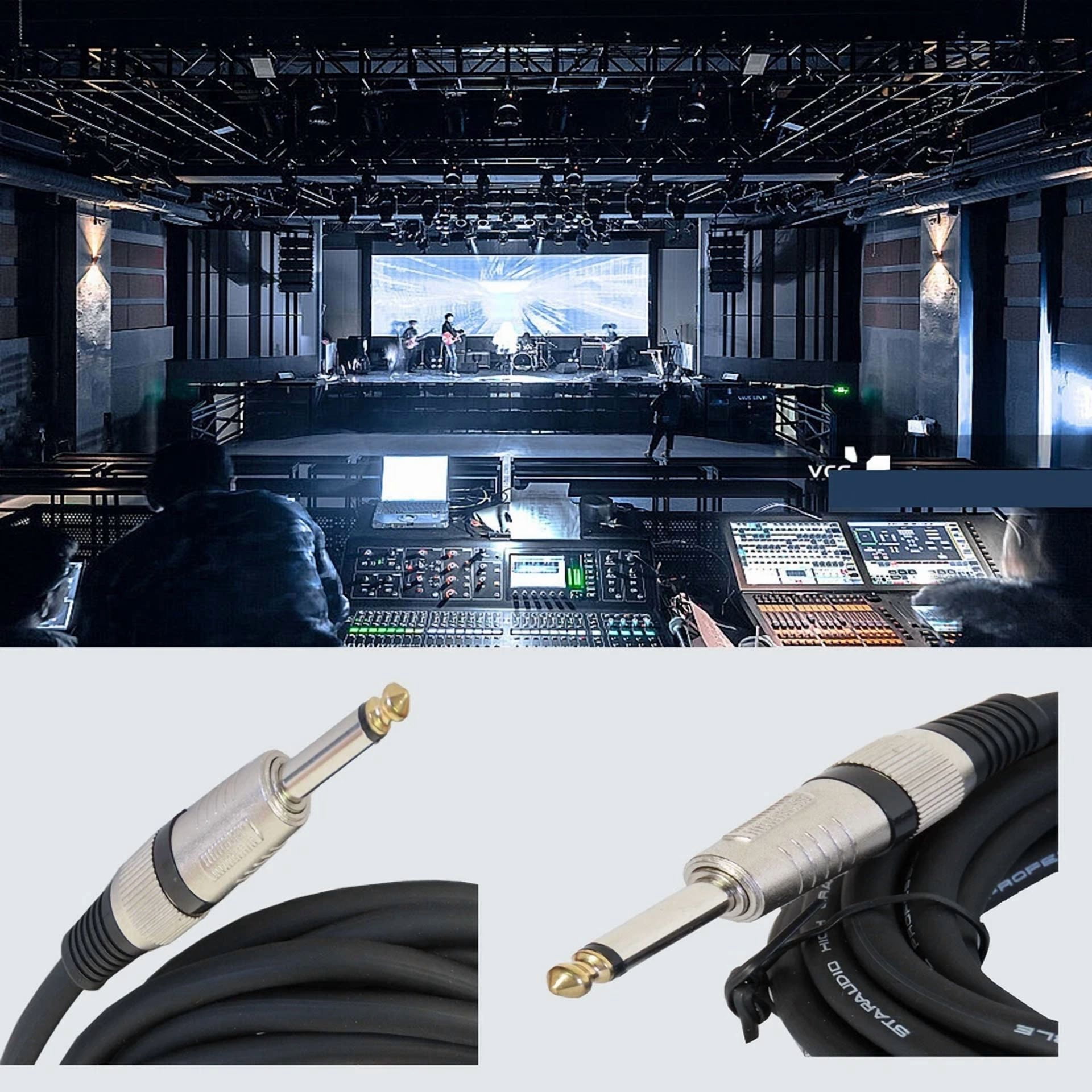BUTTERFLY- 15Ft Instrument Guitar Audio Speaker Cable 6.35Mm 1/4" To 1/4" Mono Male Cord