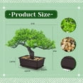 thumbnail image 2 of Artificial Bonsai Tree 8 Inch Zen Fake Plant Modern Shelf Office Desk Decor Japanese Style Indoor, 2 of 5