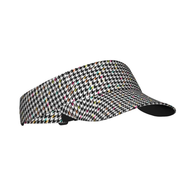 Balery Black And White Houndstooth Gorra deportiva con visera ajustable para mujer y hombre (talla única)