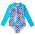 thumbnail image 2 of RUTAYY Swimwear For Kids Long Sleeve Swimsuit For Girls Colorful Fish Scales Design Ideal For Swimming Pools And Hot Springs Beach Vacation Bohemian Beachwear, 7-8 Years, 2 of 3
