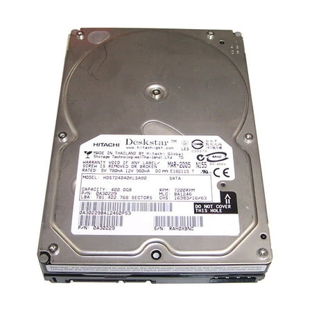 Hitachi Deskstar 0A30229 400GB SATA/150 7200RPM 8MB Hard Drive ...