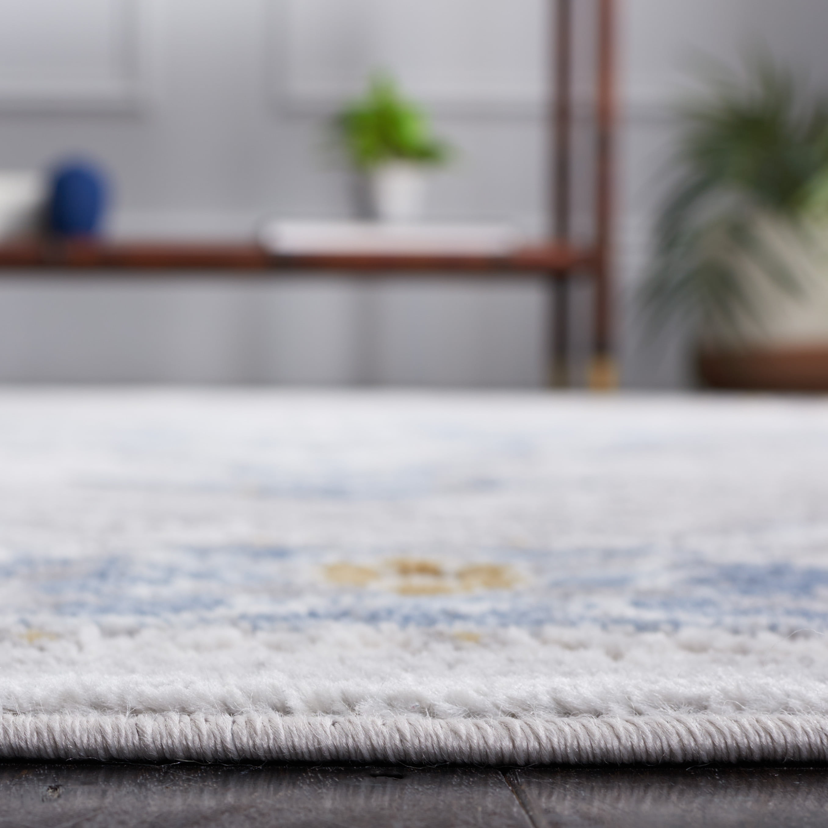 SAFAVIEH Palma Robynne Oriental Area Rug, Grey/Blue, 6'7" x 6'7" Round