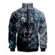 thumbnail image 2 of Chaqueta de manga larga con estampado de tigre en 3D para hombre y mujer, estilo vintage, con solapa y cremallera, unisex, de gran tamaño, 2024, 2 of 5