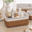 Large Size, variant on Bamboo Woven Storage Basket with Fabric Liner, Open Top Rectangular Organizer Basket for Desktop Cosmetics Toys and Sundries