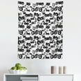 thumbnail image 1 of Black White Tapestry, Different Models of Motorbikes Race Adventure Amusement Extreme Sport Theme, Fabric Wall Hanging Decor for Bedroom Living Room Dorm, 5 Sizes, Black White, by Ambesonne, 1 of 1