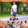 thumbnail image 5 of COSYWILL All Terrain Knee Scooter,Knee Walker Scooter for Foot Injuries,Adults Roller Scooter for with 10“ TPU Wheel,Compact Crutches Alternative,Orange, 5 of 8