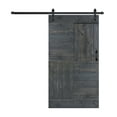 thumbnail image 2 of S Series 42in. X 84in. Carbon Gray Finished DIY Solid Wood  Sliding Barn Door With Hardware Kit - Assembly Required, 2 of 6