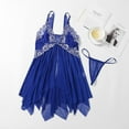 thumbnail image 6 of Puntoco Plus Size Clearance women dress Lingerie for Women Front Closure Babydoll Lace V-Neck Mesh Sleepwear Lingerie Blue 8(L), 6 of 8