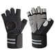 thumbnail image 4 of Guantes de fitness con muñequera integrada antideslizante para hombres y mujeres, equipo de entrenamiento de fuerza, levantamiento de pesas, barra, protección de muñeca, cubierta de palma, 4 of 4