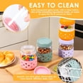 thumbnail image 5 of FUYGRCJ 4 Pack Glass Overnight Oats Containers with Lids, 16.9 oz Mason Jars with Silicone Sleeves, Airtight Leak-Proof Meal Prep Jars for Pudding, Oatmeal, Yogurt, Snacks, Smoothies, Salads, 5 of 11