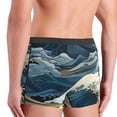 thumbnail image 4 of Mens Underwear Boxer Briefs - Blue Sea Waves Art Comfort Breathable men's boxer briefs with Flex Waistband, 4 of 7