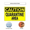 thumbnail image 3 of Caution No Entrance Quarantine Disease Area Novelty Display Unique Office Notice Outdoor Health and Safety Aluminum Metal Sign 8"x12", 3 of 5