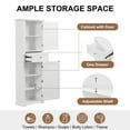 thumbnail image 3 of Bellemave 67.3”H Tall Bathroom Storage Cabinet Freestanding Storage Cabinet with 1 Drawer and 2 Doors Wooden Floor Cabinet with Adjustable Shelves for Home, Kitchen, Living Room, White, 3 of 10
