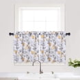 thumbnail image 2 of Shininglove Short Curtains 24 inch, Light Filtering Kitchen Window Curtain Sets for Bathroom, 27" x 24", Yellow/Grey, Set of 2, 2 of 7