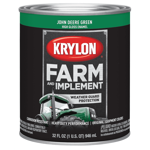 Krylon FARM PAINTS; JOHN DEERE GREEN; 32 OZ. QUART;