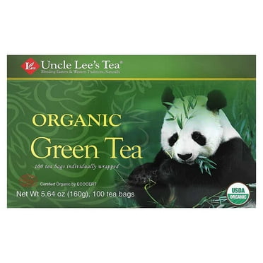 Uncle Lee's Tea, Organic Green Tea, 100 Tea Bags, 5.64 oz