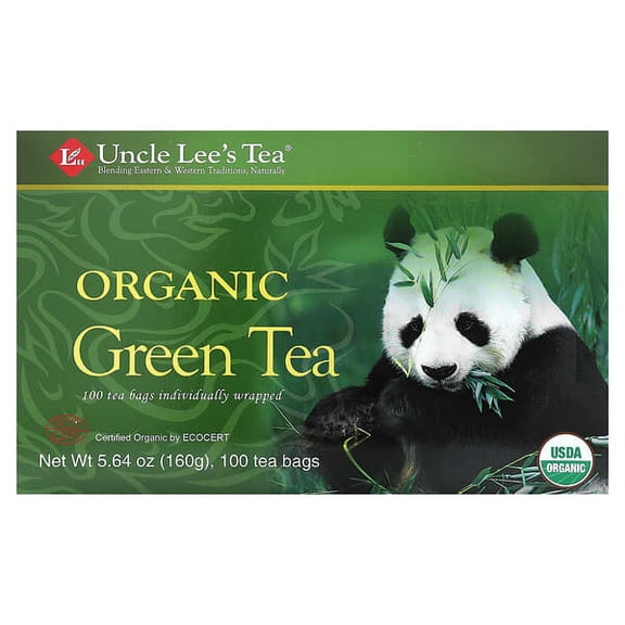 Uncle Lee's Tea, Organic Green Tea, 100 Tea Bags, 5.64 oz