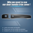 thumbnail image 6 of Unique Bargains 8pcs Exterior Side Door Handle Cover Trim for Dodge Durango 11-21 for Smart Key Hole Carbon Fiber Pattern, 6 of 7