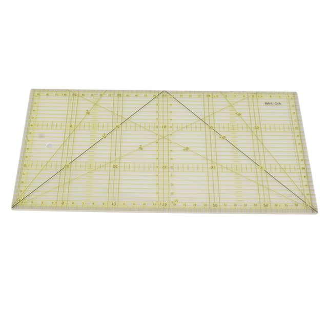 M Buder Regla de Costura Acrílica Transparente con Escala Precisa para DIY Patchwork, Herramienta Profesional de Medición y Corte de Tela, 15x30 cm