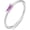 Silver-02-Feb.(Created Amethyst), variant on Gold Birthstone Rings for Women Non Tarnish Gold Stackable Ring Dainty 14K Gold Plated Baguette CZ Emerald Green Gemstone Ring Personalized Jewelry Gift for Birthday Size 4-10
