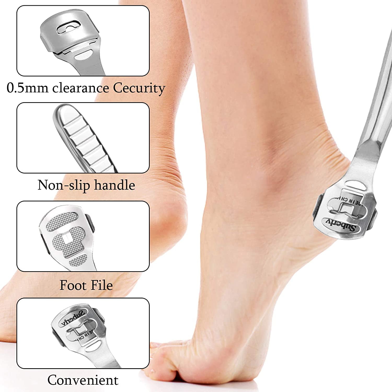 New Foot Care Tool Stainless Steel 1pc Dead Skin Callus Remover Planer  Cutter Shaver Foot + 50pcs Blades