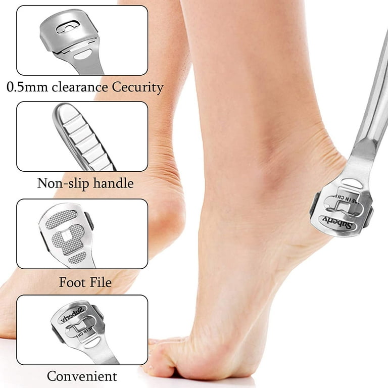 Callus Shaver, Foot Shaver Callus Remover for Feet Hand Care with Foot  File, 10pcs Blades, Foot File Head and Dead Skin Storage Cover (15Pcs in  Total)