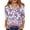 08#Purple, variant on Womens 3/4 Sleeve Satin Tops Cowl Neck Going Out Floral Print Blouses Dressy Evening Spring Summer Party Tunic 2026 Purple M