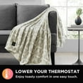 thumbnail image 2 of Heated Throw Blanket - Heat Blankets Electric - Faux Fur Heated Throw Blanket- 4 Heat Settings, 4-Hour Auto Shut Off, 100% Polyester, 50"x60" - Chic Plaid, 2 of 6
