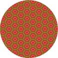 thumbnail image 1 of Ahgly Company Indoor Round Patterned Red Area Rugs, 3' Round, 1 of 6