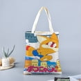 thumbnail image 2 of Pokonyan Bolso de tela con estampado de lienzo para mujer, bolsa de compras reutilizable y estética, con cremallera interior, regalo para mujer,40*40cm., 2 of 6