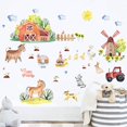 thumbnail image 2 of Un conjunto de pegatinas de pared de sol de nubes de animales de granja, pegatina de pared de ventana de pared, decoración de pared para sala de estar, dormitorio, oficina, cocina TUNC Sencillez, 2 of 5