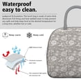 thumbnail image 3 of Lunch Bag Lunch Box for Women Reusable Insulated Lunch Cooler Bags,Large Capacity for Work Travel Picnic,Water-Resistant Grey Embroidery Lunch Tote Bag Gifts for Woman Mom Grey, 3 of 6