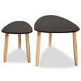 thumbnail image 4 of Baxton Studio Farid Noir et Chêne Brun Fini Bois 2 Pièces Ensemble de Table Basse, 4 of 10