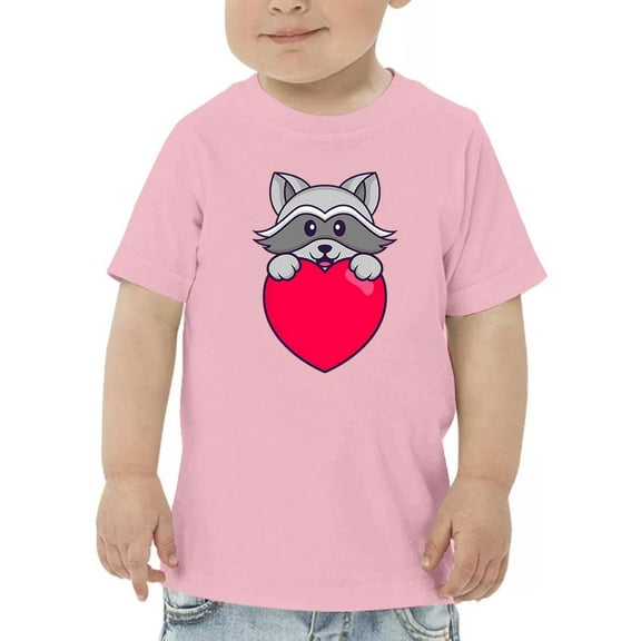 Big Heart Raccoon T-Shirt Toddler -Image by Shutterstock,  2 Toddler