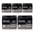 thumbnail image 3 of 5x Pack - Compatible Mansfield 3000 INTRA/AORTA BALLOON PUMP Battery - Replacement UB12220 Universal Sealed Lead Acid Battery (12V, 22Ah, 22000mAh, T4 Terminal, AGM, SLA), 3 of 6