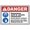 Warning Sign 4, variant on Danger Hazardous Chemicals Metal Sign with Symbol - 12×8 Inches, Aluminum UV-Printed, 4 Pre-Drilled Holes for Car Business Home Office