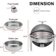 thumbnail image 2 of Ktaxon Roll Top Chafing Dish for Buffet, 6 Quart Stainless Steel Buffet Set, Chafers and Warmers Sets for Party, Catering, Wedding, Banquet, Graduation, 2 of 6