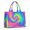 Rainbow Tie Dye, variant on Large Capacity Tote Bag,Rainbow Tie Dye Sunburst Handbag Fashion Luxury Tote Bag,15.7"x13"x 5.1" Inches,Laptop Compatible
