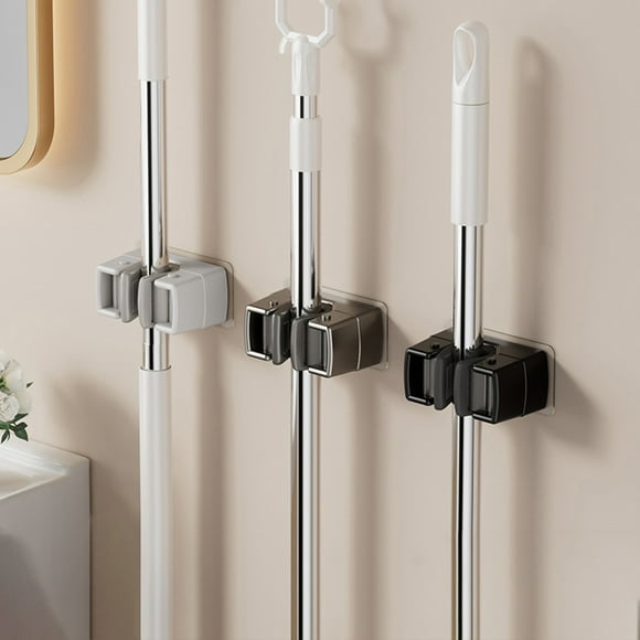 Vaidha Rack Mop And Besom Rack Wall Mounted Organizer Wall Mounted Heavy-duty Rack Kitchen Laundry Room Garden Storage Rack