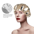 thumbnail image 4 of Kdxio Lovely Penguin Print Shower Cap for Women,Elastic and Reusable,Double Waterproof Layers Bathing Hat, 4 of 9