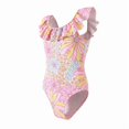 thumbnail image 1 of Traje de baño de una pieza Angel Season Pink Daisy Ruffle 5T, 1 of 5