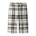 thumbnail image 4 of Toimothcn Casual Plaid Pajamas Shorts With Pockets Drawstring Trend Loose Fit Oversized Elastic Waist Sleepwear Shorts Comfy Mens Clothing, 4 of 5