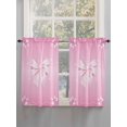 thumbnail image 5 of Valentine's Day Bathroom Window Curtain, Pink Bowknot Ribbon Modern Mother's Day Light Filtering Coffee Kitchen Curtains, Bedroom Living Room Curtains 2 Panel 84"x54", 5 of 6